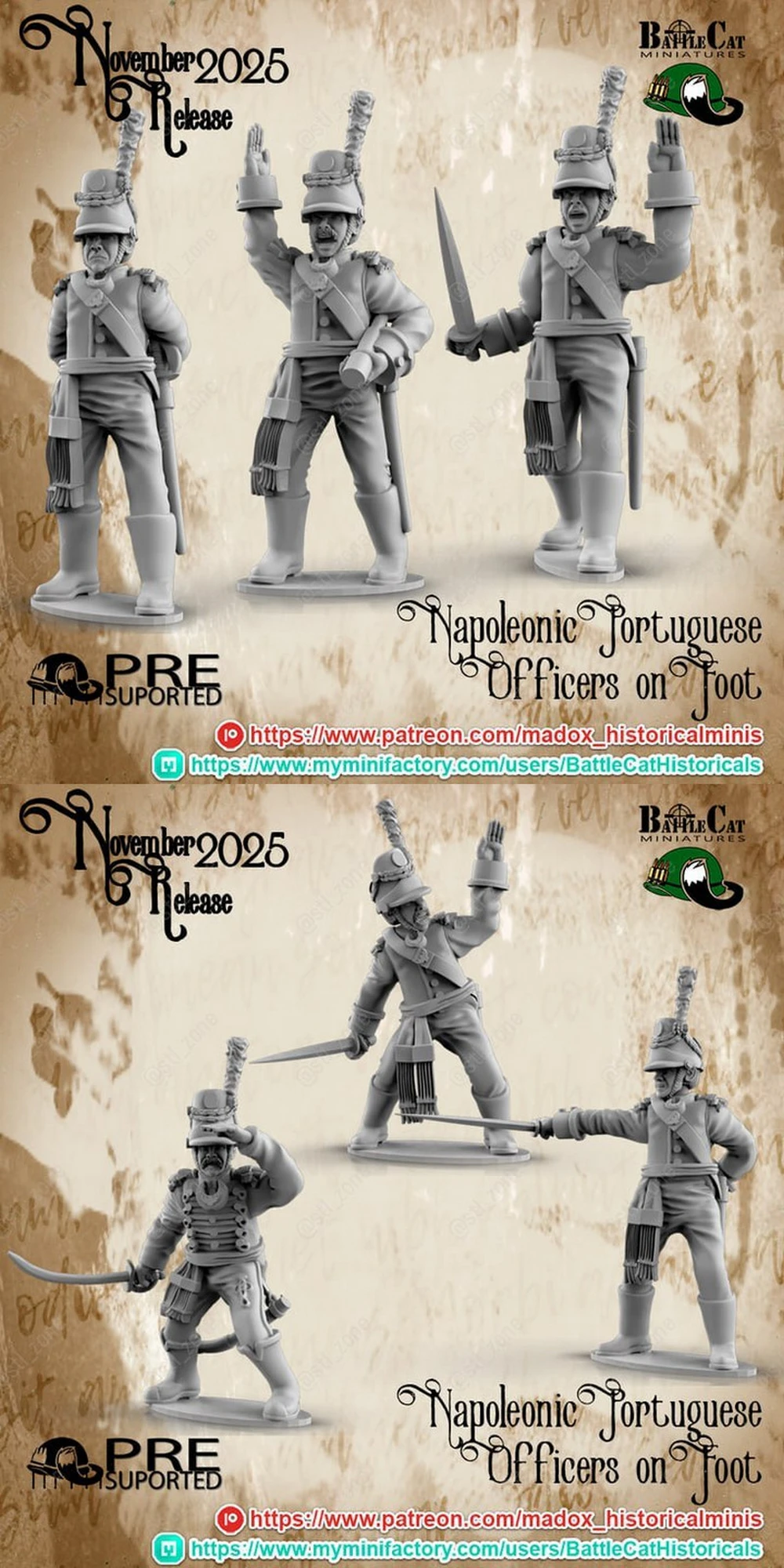 Napoleonic Portuguese Officers on foot