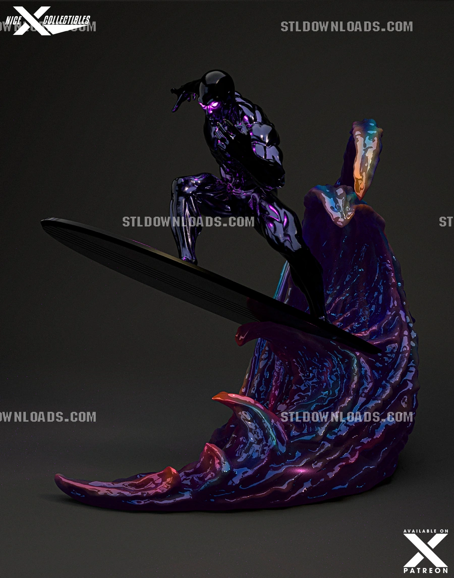 Nice X Collectibles Black Silver Surfer