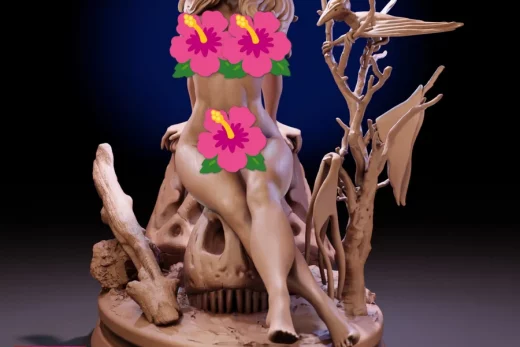 PG3D Cavewoman Prehistoric Pin Up