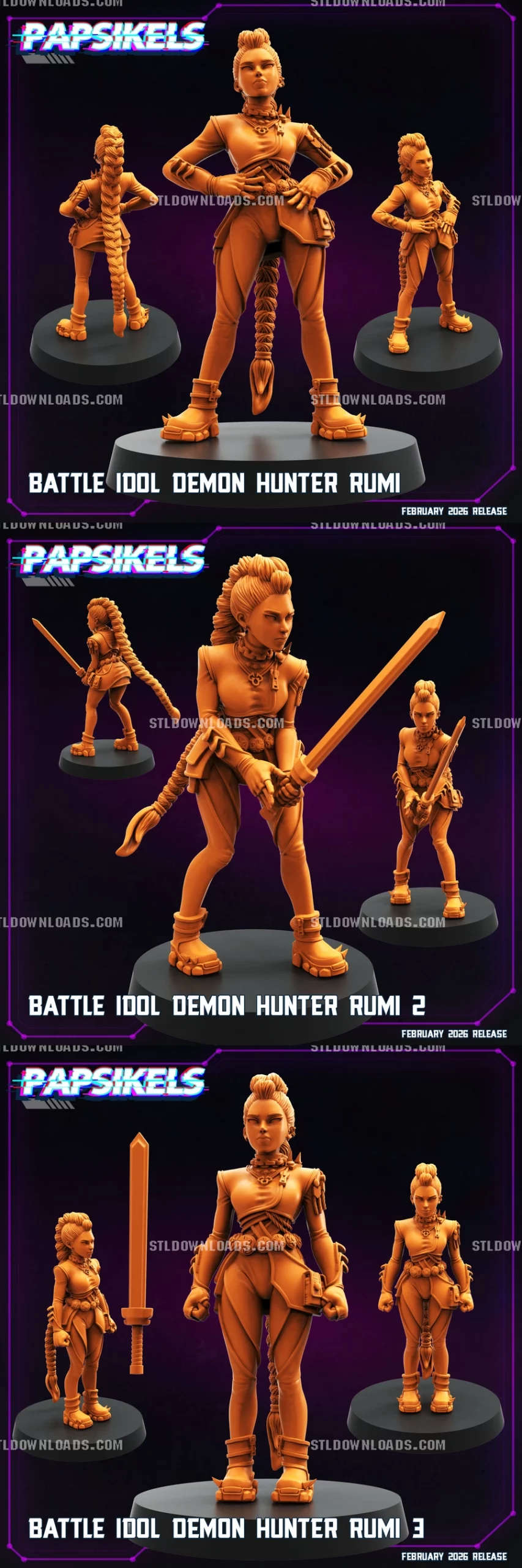 Papsikels Miniatures Battle Idol Demon Hunter Rumi