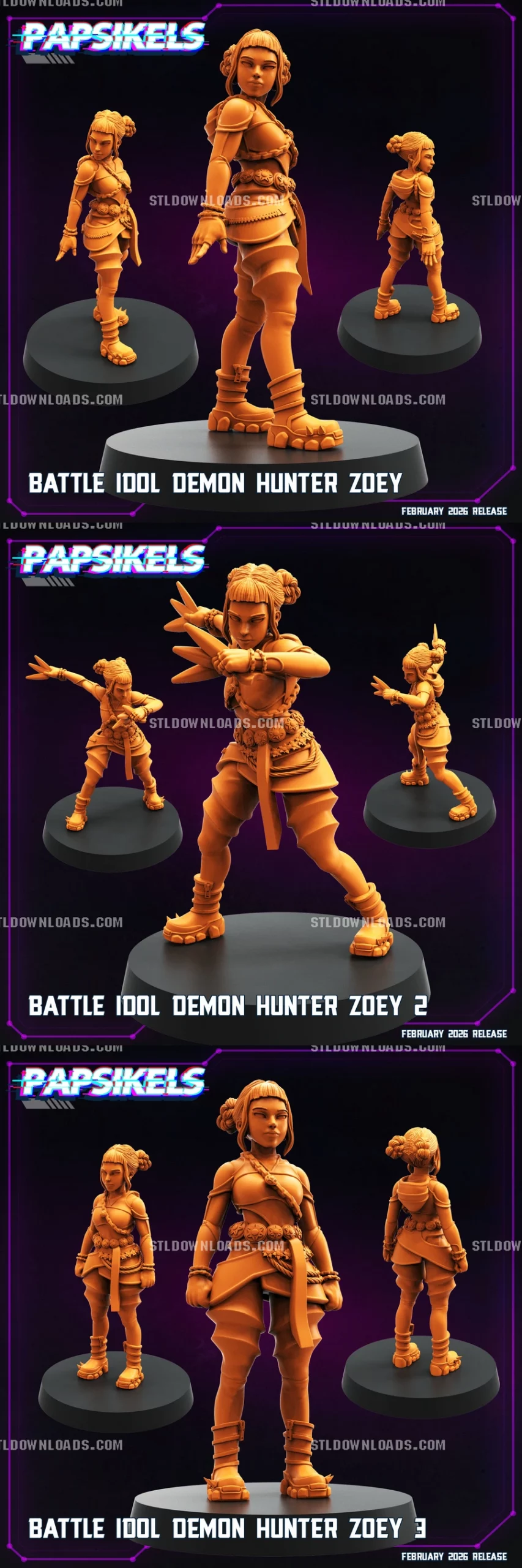Papsikels Miniatures Battle Idol Demon Hunter Zoey