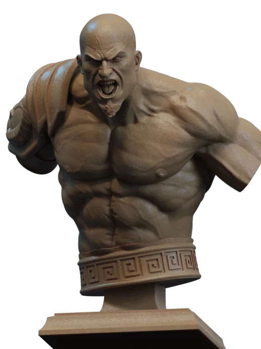 STL Kratos Bust