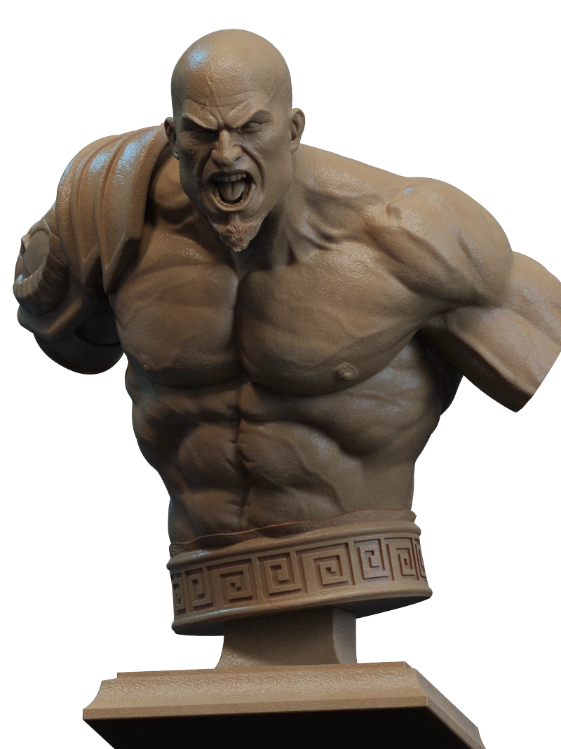 STL Kratos Bust