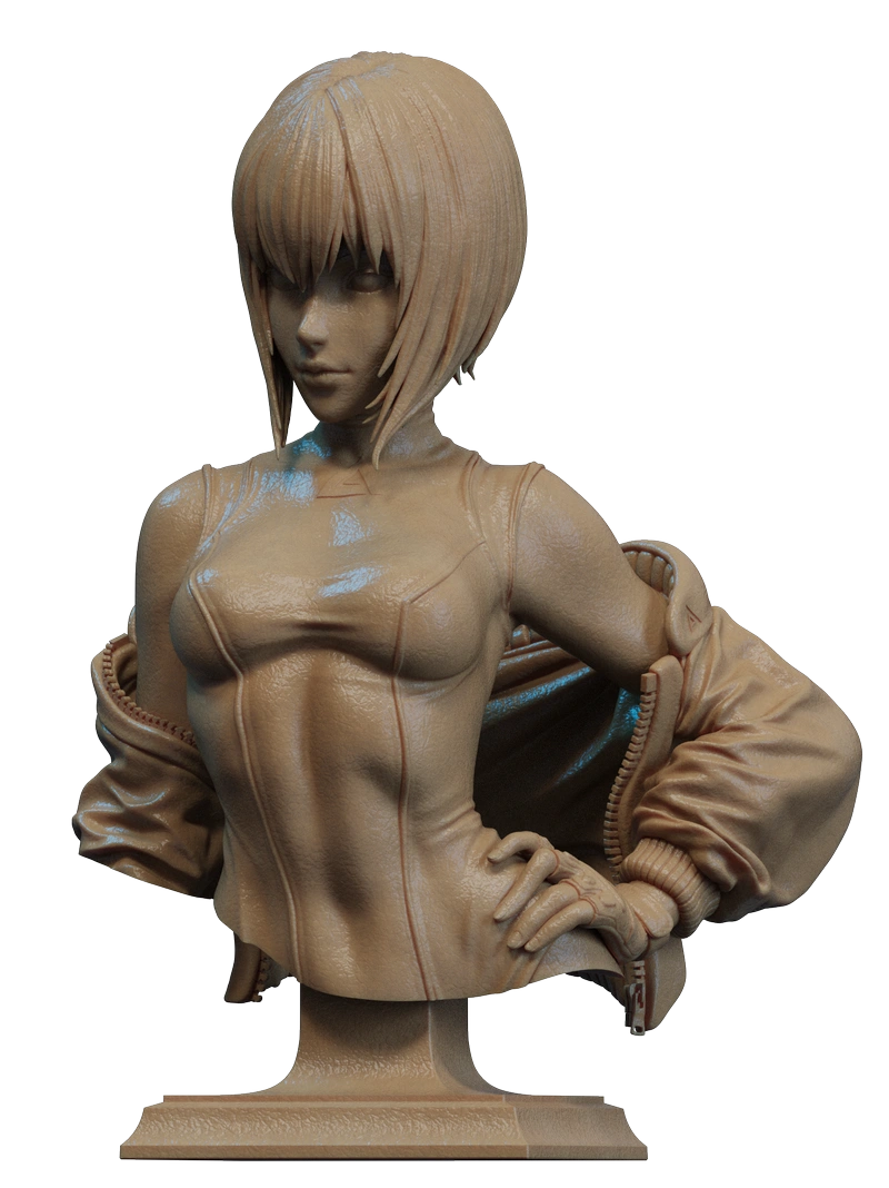 STL Motoko Kusanagi Bust
