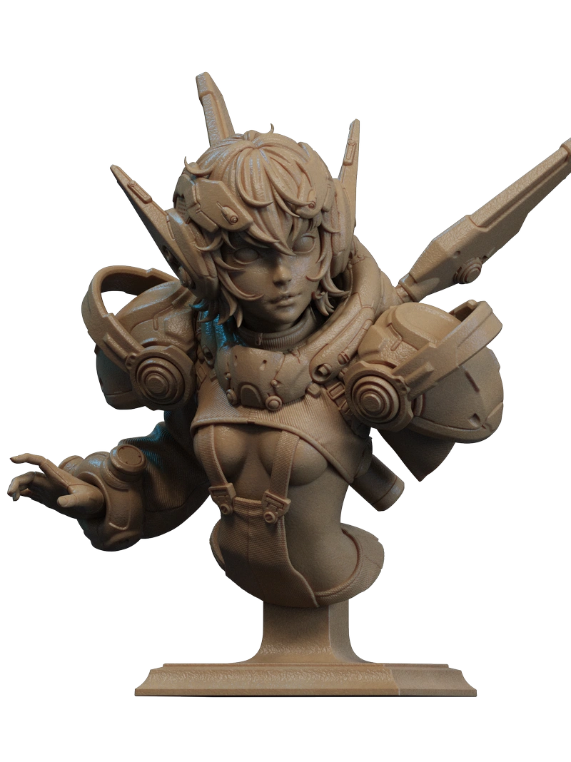 STL Nillai Mechagirl Bust