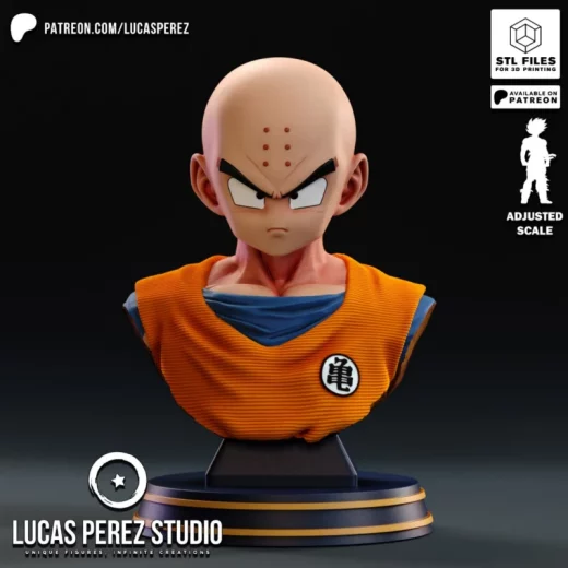 STL FANTASY Lucas Perez Krillin Bust