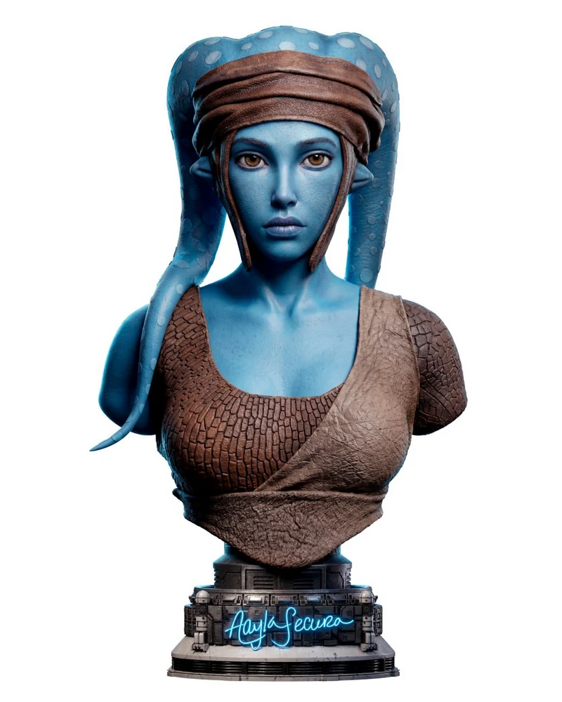 SW3D Aayla Secura Portrait Bust