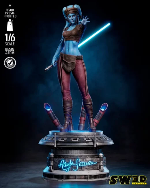 SW3D Aayla Secura Sculpture