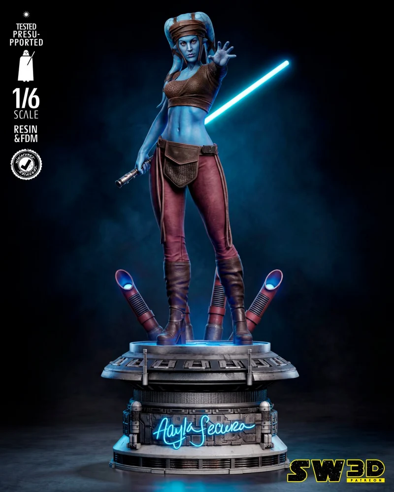 SW3D Aayla Secura Sculpture