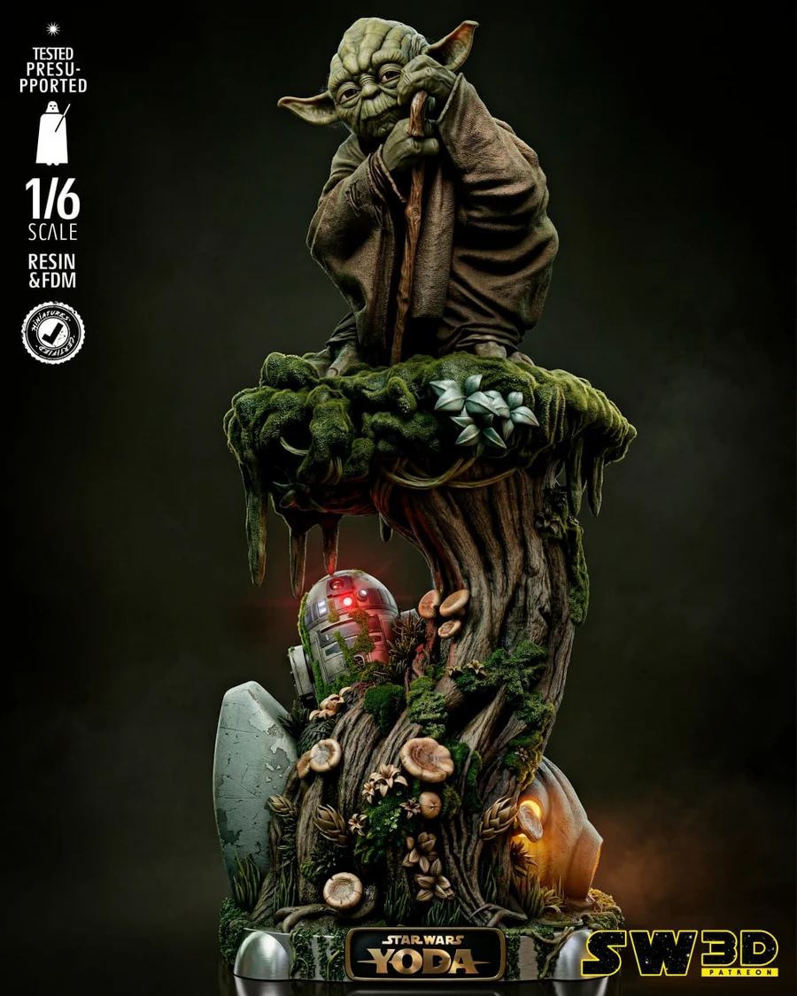SW3D – Yoda Sculpture