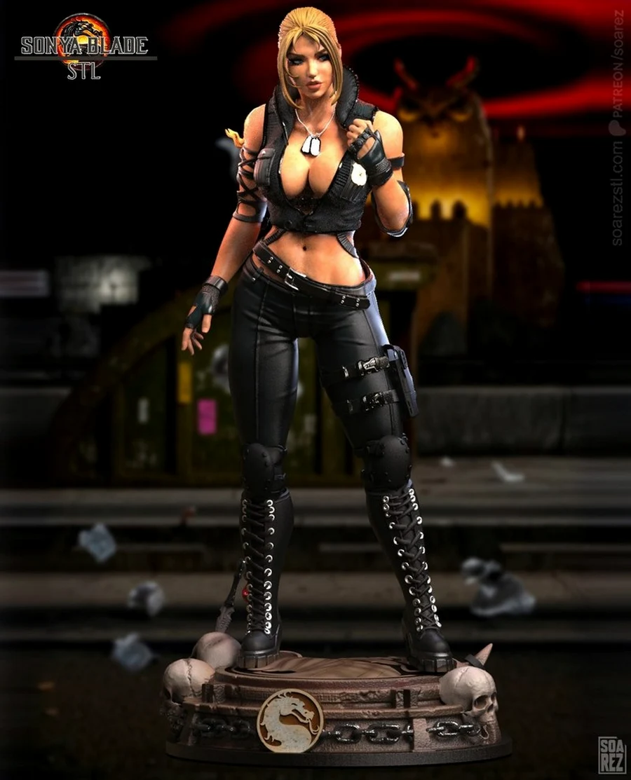 Soarez 3D Sonya Blade Mortal Kombat