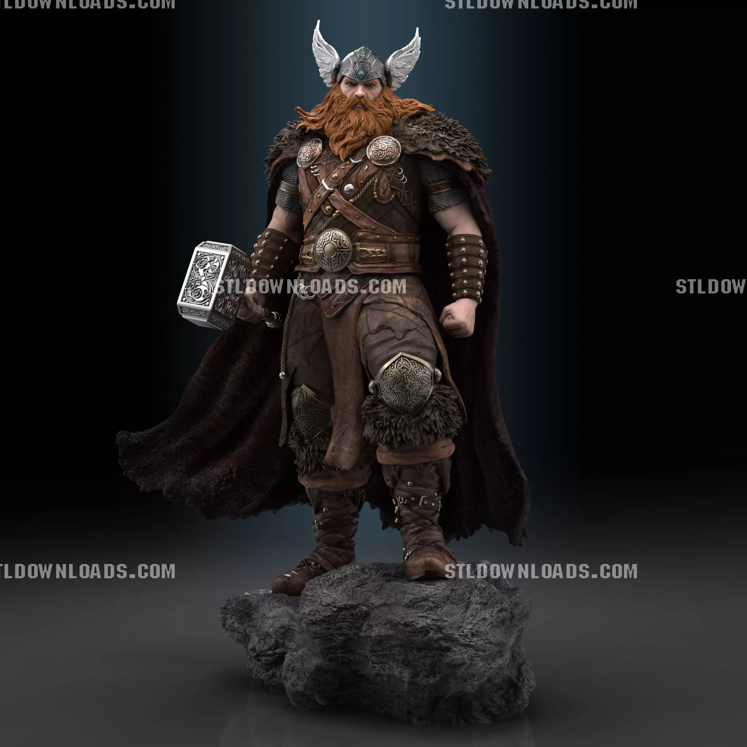 Thor The God of Thunder Digital Statue