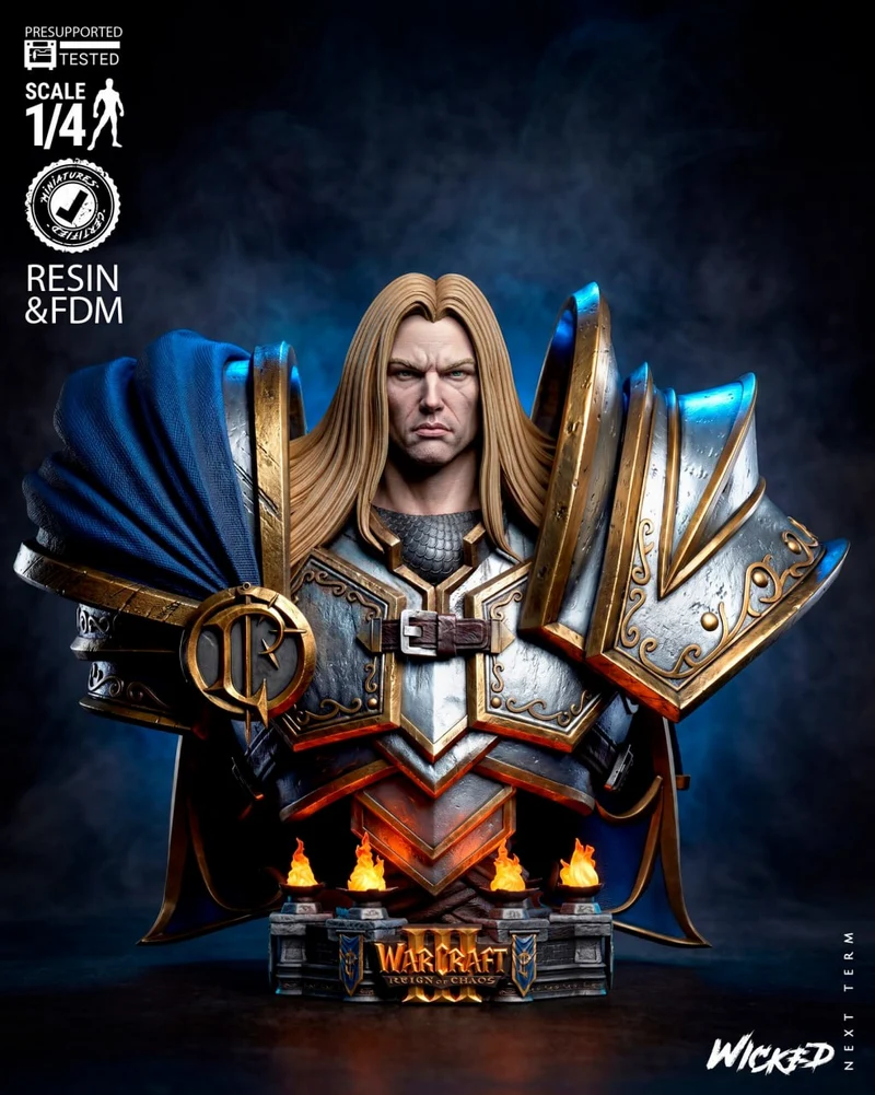 Wicked Arthas Paladin Portrait Bust