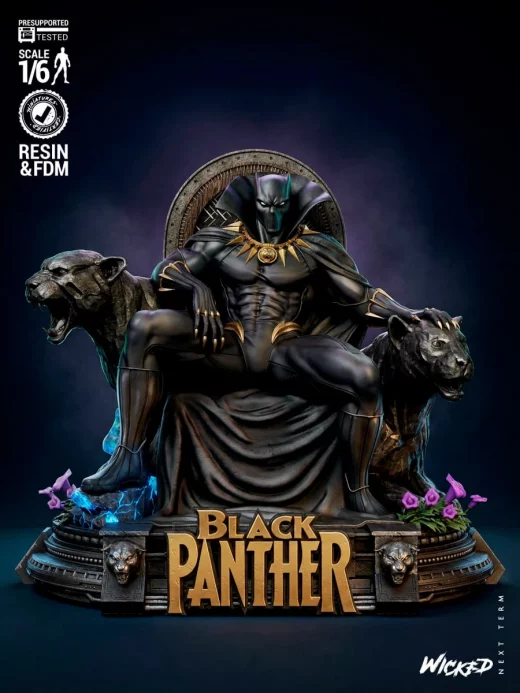Wicked Black Panther Sculpture,