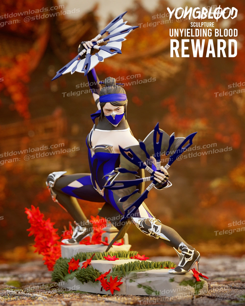 Yongblood Sculpture Kitana From Mortal Kombat