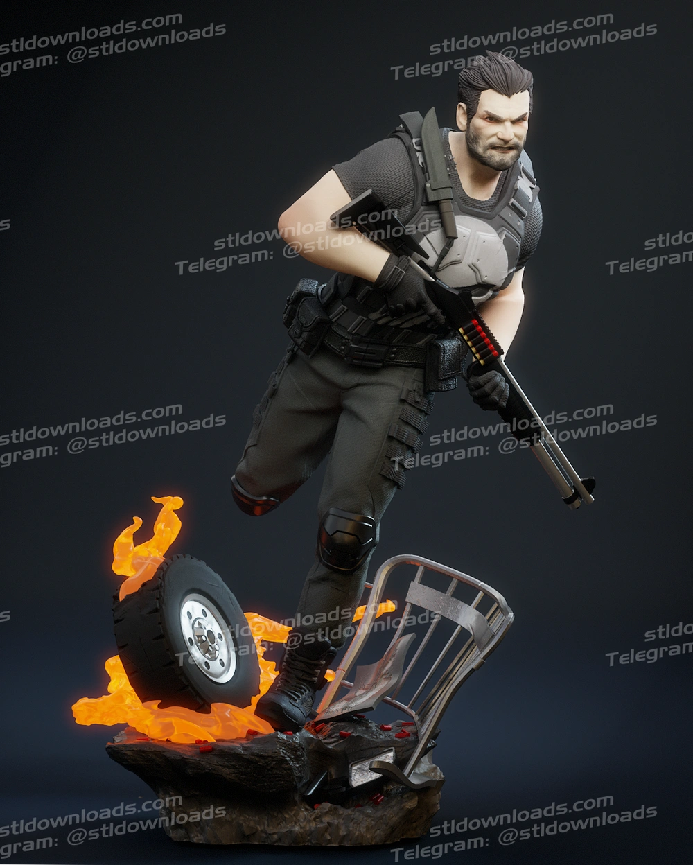 Yongblood Sculpture The Punisher