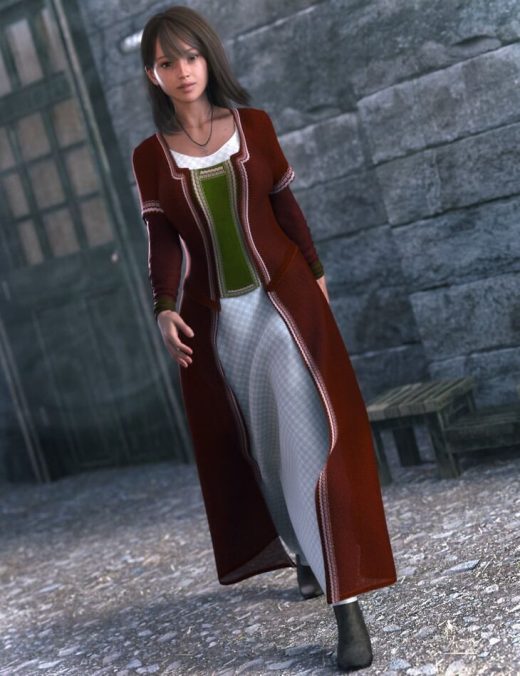 DForce Fantasy Villager Outfit for Genesis