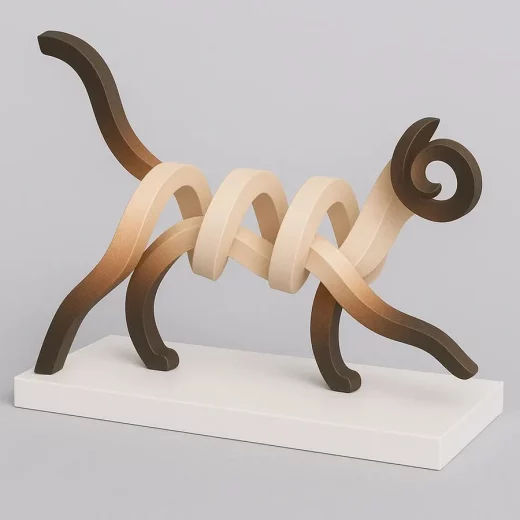 Gato abstracto en movimiento model files