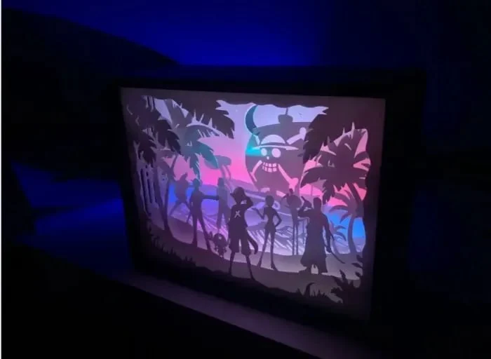 one piece lightbox (shadow box) – STL 3D Print Model | AssetsFree.com One piece lightbox (shadow box)