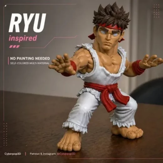 Ryu street fighter no ams multi color