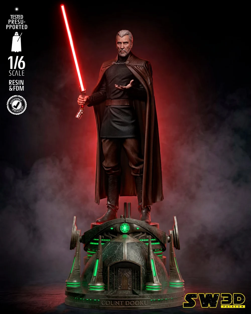 2605 – Count Dooku Sculpture – STL 3D Print Model | AssetsFree.com 2605 Count Dooku Sculpture