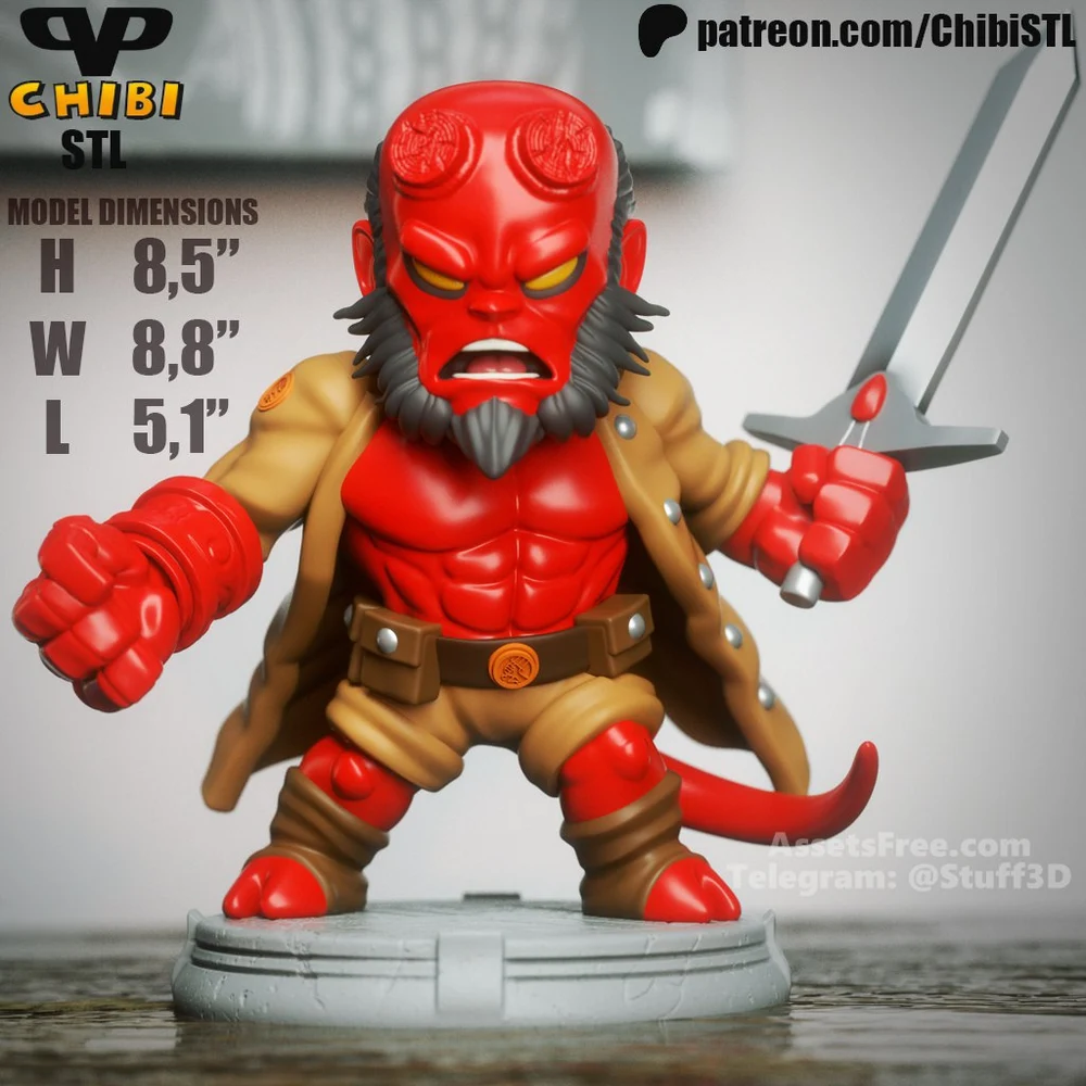 3DXM Hellboy Chibi