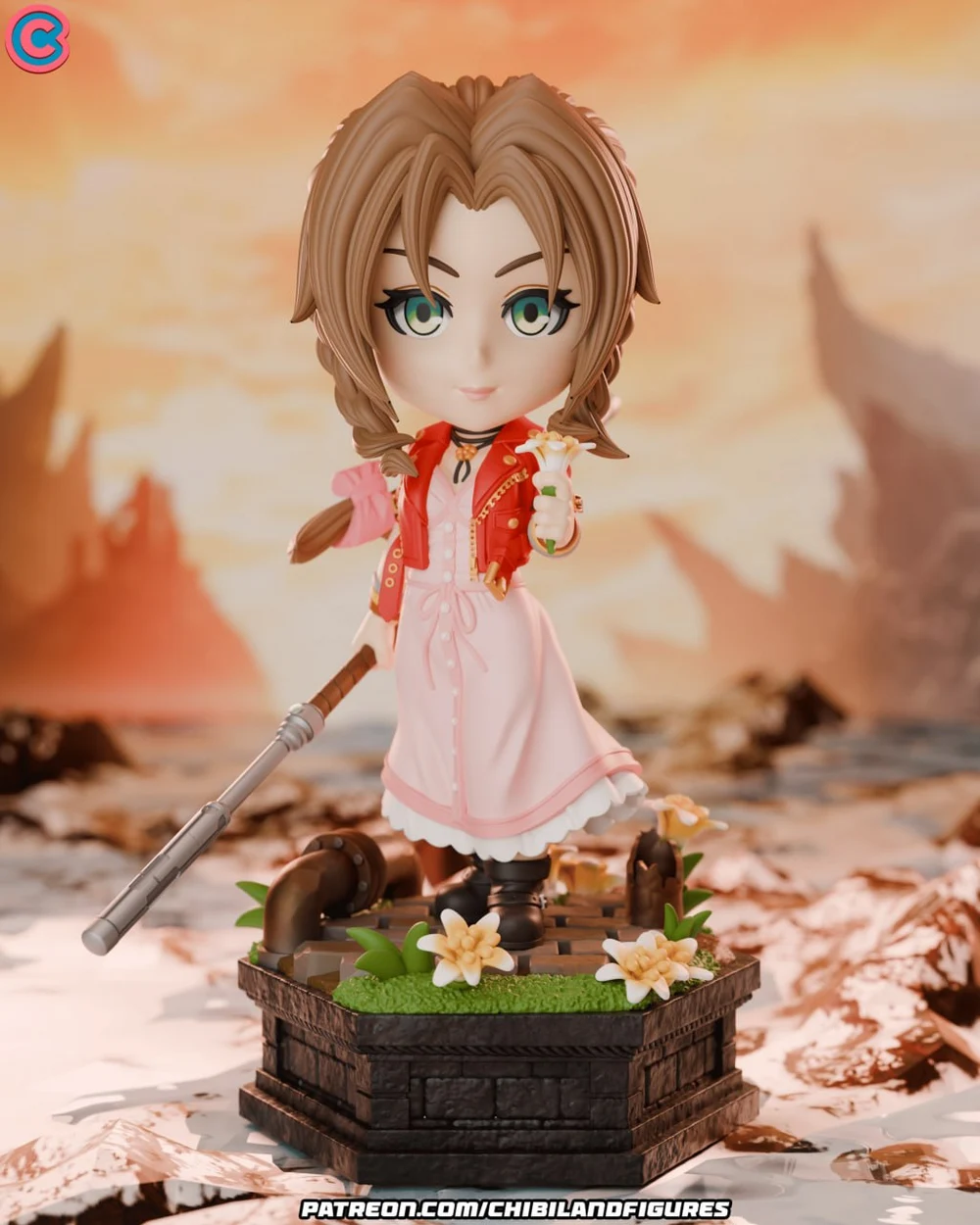 Aerith Chibi Final Fantasy Chibi Land Figures