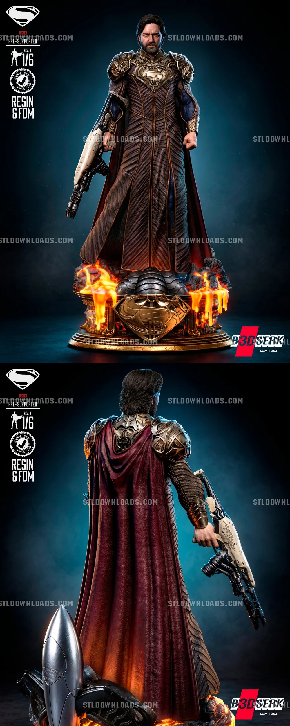 B3DSERK Jor El Sculpture