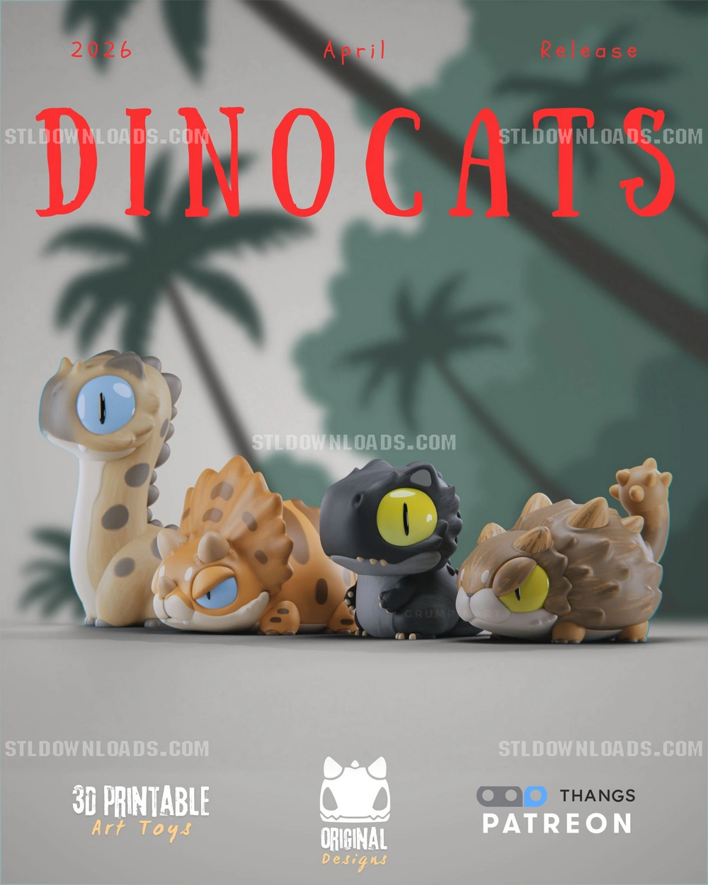 Grumpii Art Toy Dinocats 2026 April Release
