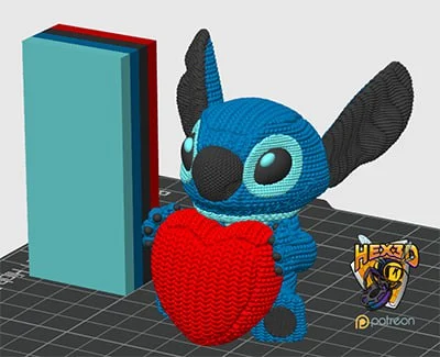 Hex3D StitchedStitch Valentines