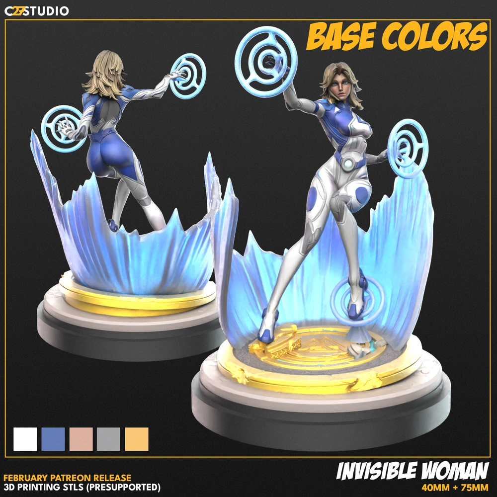 Invisible Woman – STL 3D Print Model | AssetsFree.com Invisible Woman