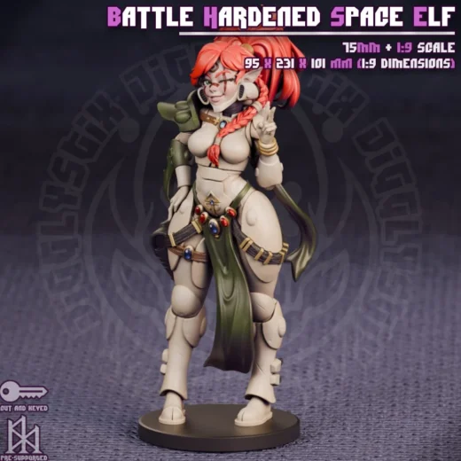 Jigglystix Battle Hardened Space Elf nsfw+futa