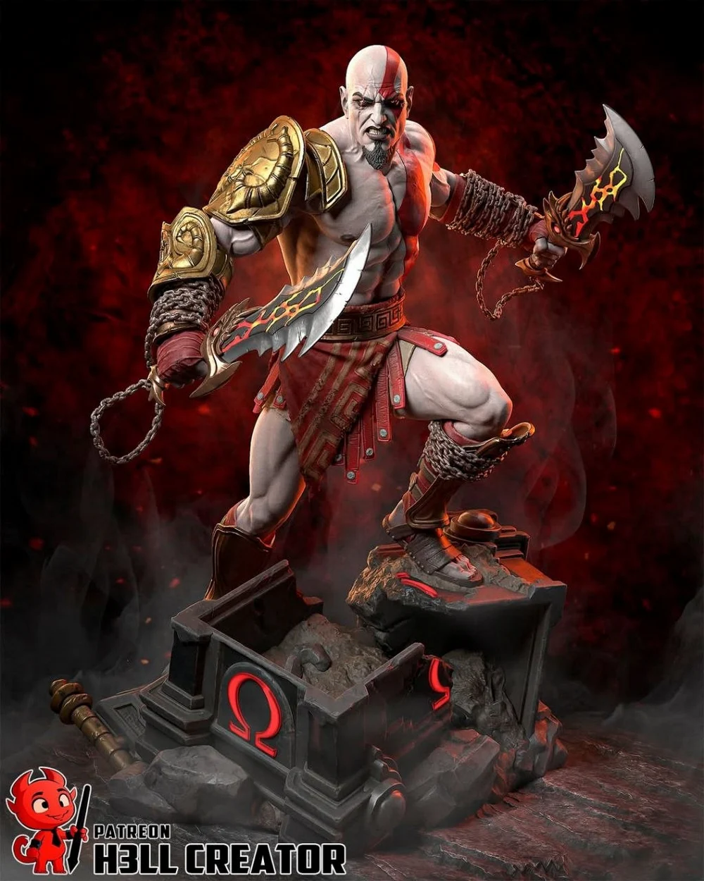 Kratos God of War 3 – STL 3D Print Model | AssetsFree.com Kratos God of War