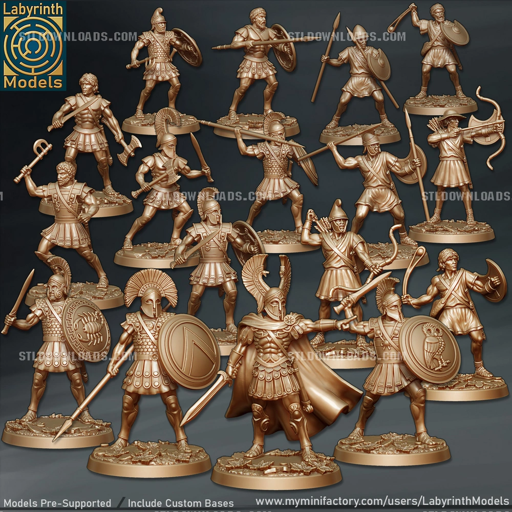 Labyrinth Models – Olympian Warriors January 2026 – STL 3D Print Model | AssetsFree.com Labyrinth Models Olympian Warriors January