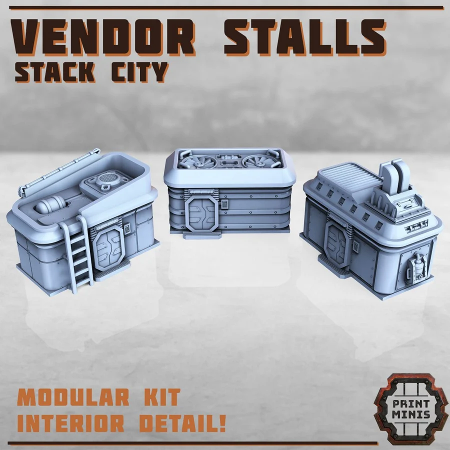 Market Vendor Stalls x3