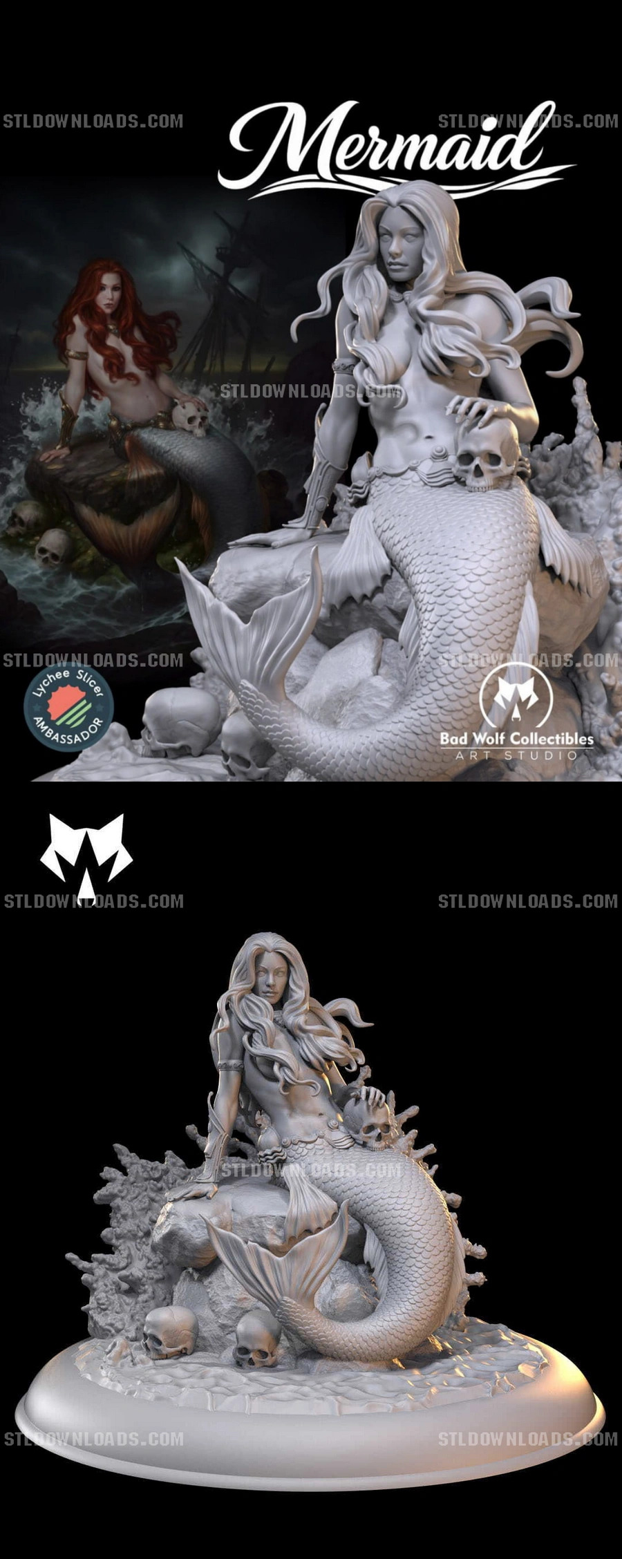 Mermaid statue