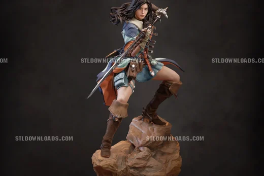 Neko Figurines – Monster Hunter – Female Hunter – 3D Print Model
