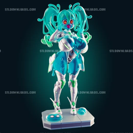 Officer Rhu Slime Bot Mecha Girl
