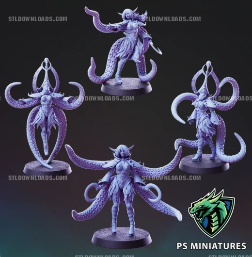 PSMiniatures Elf Eldritch Cultist Bundle and Pinups