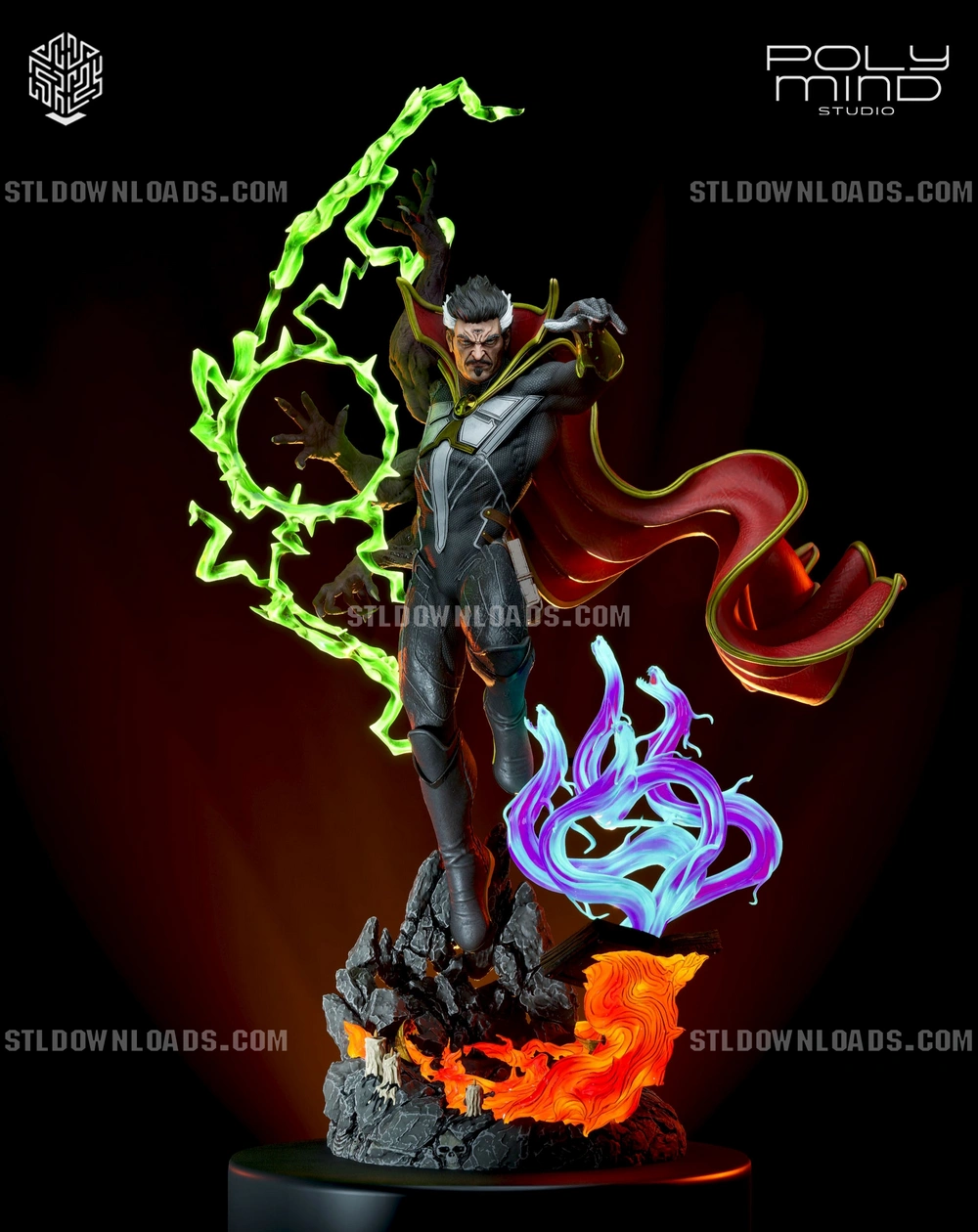 PolyMind Studio – Dr. Strange – STL 3D Print Model | AssetsFree.com PolyMind Studio Dr. Strange