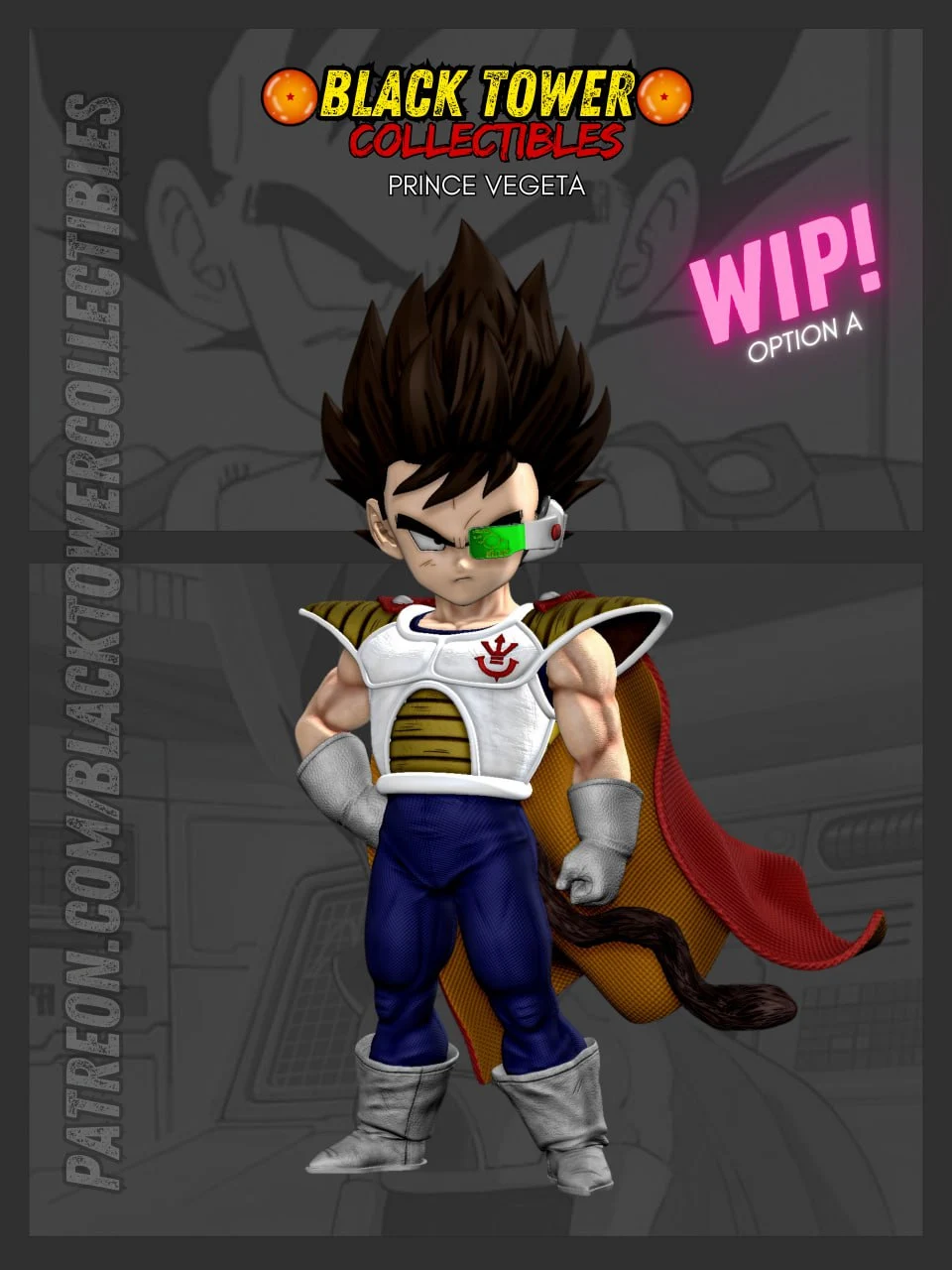 Principe Vegeta Niño Black Tower Collectibles