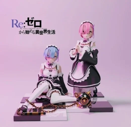 Re zero Rem and Ram YUKI STUDIO