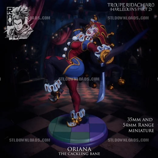 Ronin Arts Workshop Oriana The Cackling Bane Blade Dancer Harlequin