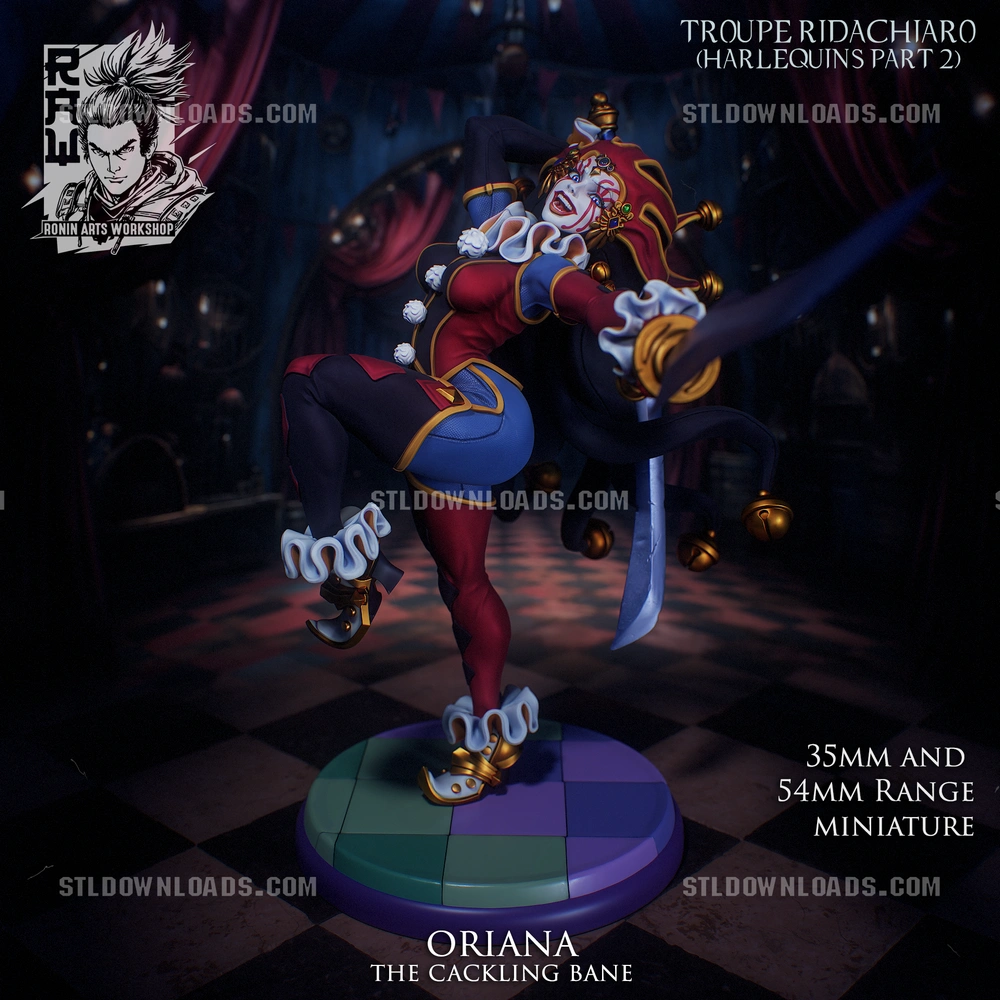 Ronin Arts Workshop Oriana The Cackling Bane Blade Dancer Harlequin