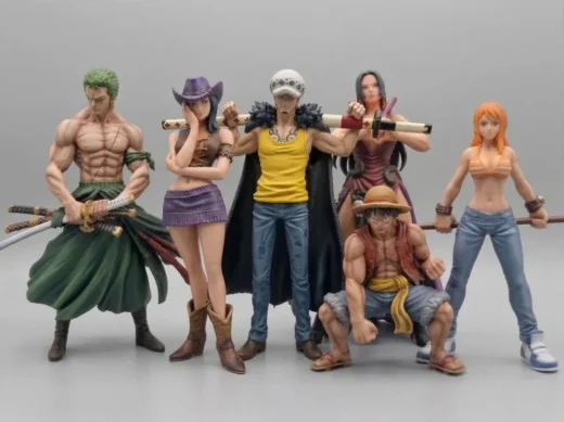 Roronoa Zoro, Monkey D. Luffy, Trafalgar Law, Nico Robin, and Boa Hancock