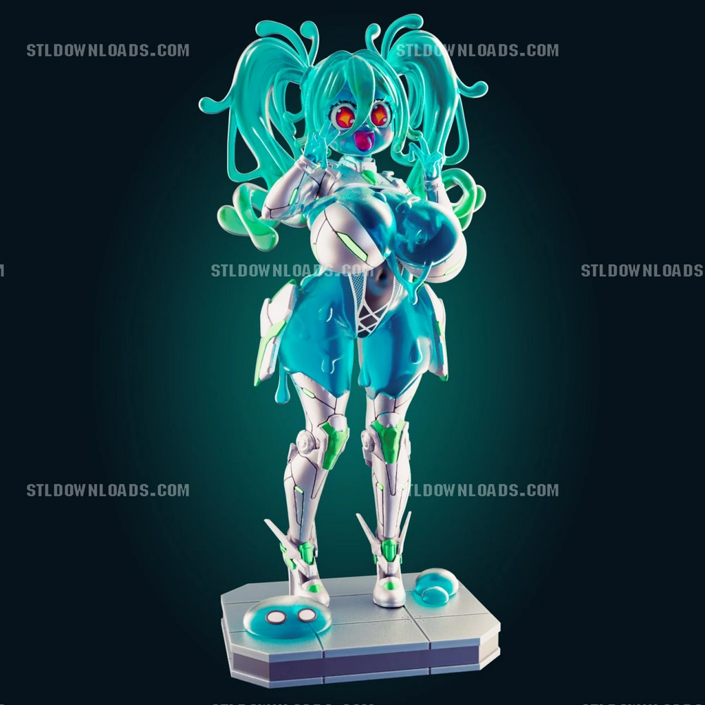 Slime Bot Mecha Girl SFW + NSFW + FUTA Officer Rhu