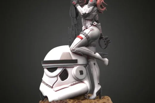 Star Wars Pin Up Stormtrooper RW 342 Anime 3D Max