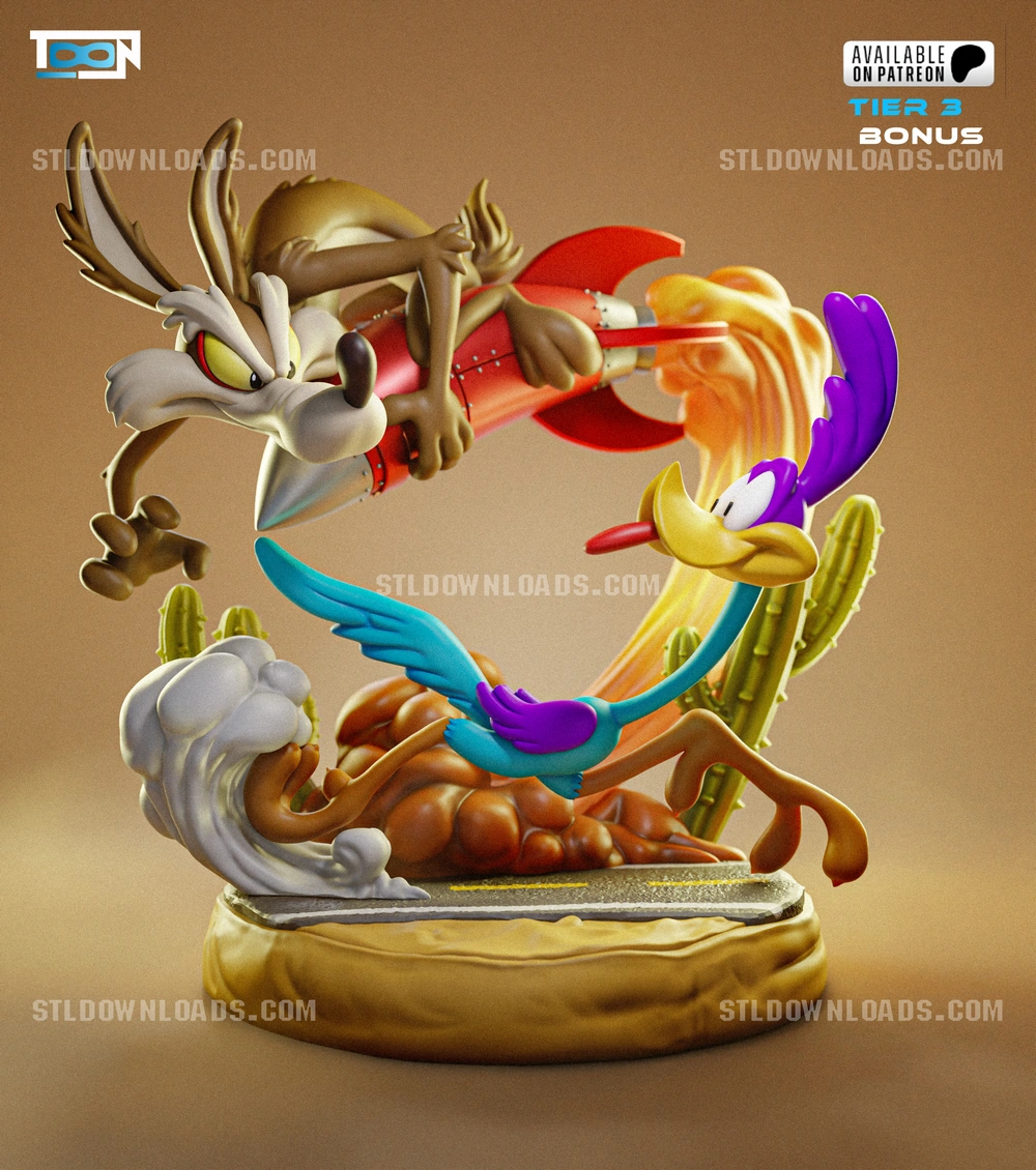 Toon Studio Wile E Coyote and Roadrunner