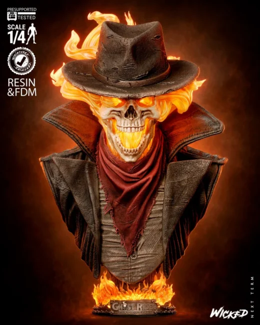 Wicked Ghost Rider Billy Bust Portrait