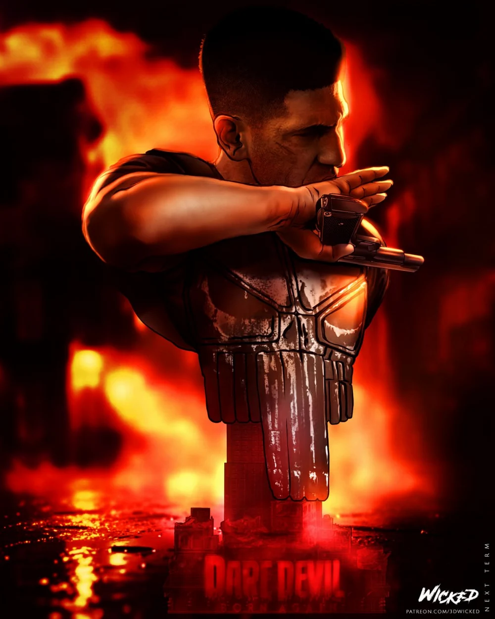 Wicked Punisher Bust Portrait